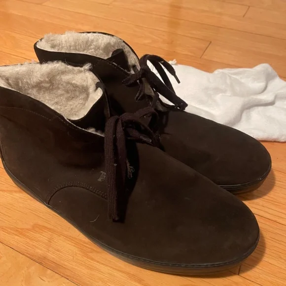Tod’s Fur-Lined Suede Chukka Boots (Men’s, Dark Brown, Size 9) - Picture 2 of 4